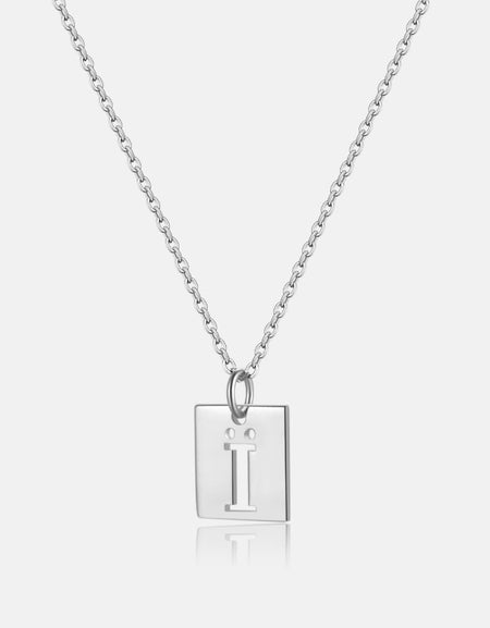 Cutout Rectangle Pendant Necklace