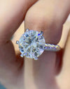 Forever Love Side Stone 5 Carat Moissanite Ring