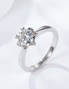 925 Sterling Silver Solitaire Moissanite Ring