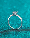 925 Sterling Silver Heart-Shaped Moissanite Solitaire Ring