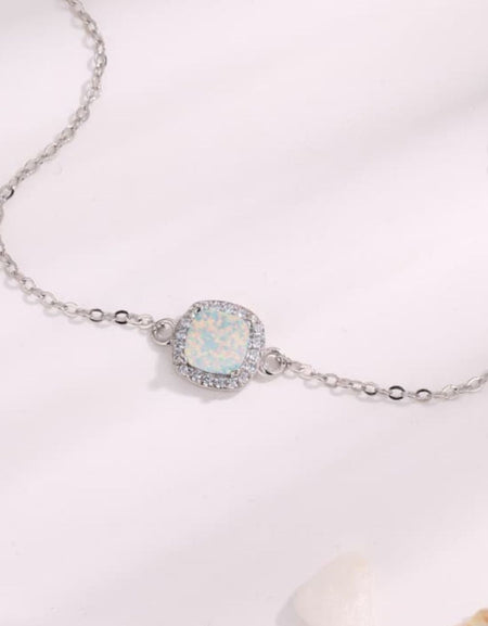 Opal Platinum-Plated Bracelet