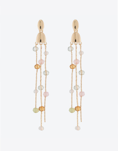 Beaded Long Chain Earrings