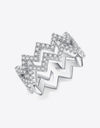 Moissanite Zigzag Stacking Rings