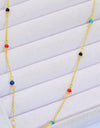 18K Gold-Plated Multicolored Bead Necklace