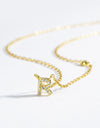 Q To U Zircon 925 Sterling Silver Necklace