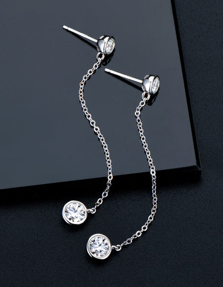 Moissanite Chain Earrings