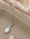 Opal Oval Pendant Chain Necklace