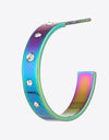 Multicolored C-Hoop Earrings