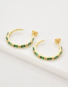 Zircon 925 Sterling Silver C-Hoop Earrings