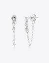 Zircon 925 Sterling Silver Chain Earrings