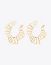 Cutout Zinc Alloy C-Hoop Earrings