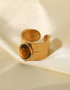 18K Gold-Plated Wide Open Ring