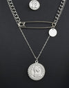 Minimalist Design Antique Coins Necklace