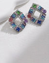 Multicolored Glass Stone Earrings