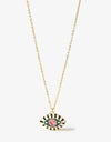 Evil Eye Pendant Gold Plated Chain Necklace