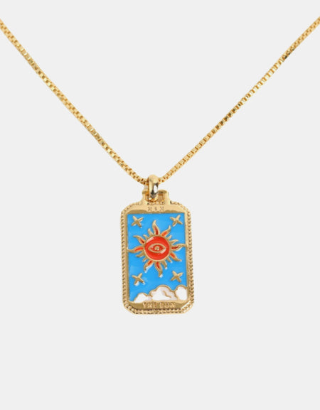 Tarot Card Pendant Copper Necklace