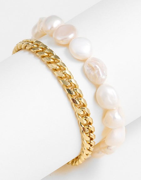 Two-Tone Double-Layered Bracelet