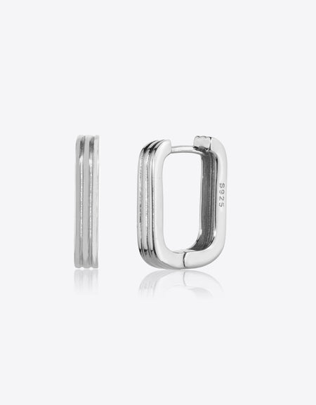 925 Sterling Silver Geometric Earrings