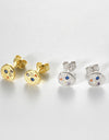 Multicolored Zircon Stud Earrings