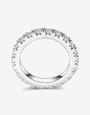 2.3 Carat Moissanite 925 Sterling Silver Eternity Ring