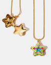 Rhinestone Decor Star Box Pendant Necklace