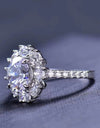 2 Carat Moissanite Floral 925 Sterling Silver Ring