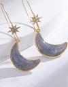 Resin Moon Drop Earrings