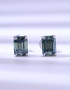 2 Carat Moissanite Stud Earrings in Green