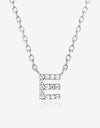 A To F Zircon 925 Sterling Silver Necklace