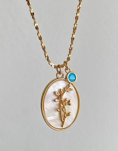 Flower Shell Pendant Copper Necklace