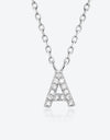 A To F Zircon 925 Sterling Silver Necklace