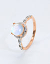 Round Moonstone Ring