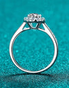 Moissanite 925 Sterling Silver Adjustable Ring