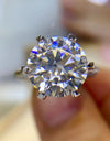 Forever Love Side Stone 5 Carat Moissanite Ring