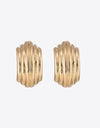 Ribbed Copper Earrings