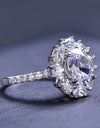 2 Carat Moissanite Floral 925 Sterling Silver Ring