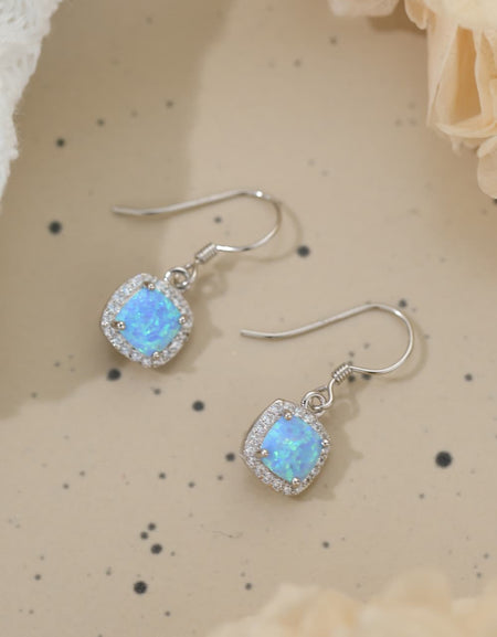 Opal Square Drop Earrings