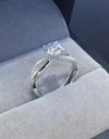 2 Carat Moissanite Crisscross 925 Sterling Silver Ring