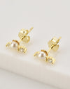 Zircon and Pearl 925 Sterling Silver Stud Earrings