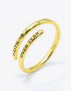 FAITH OVER FEAR Bypass Ring