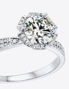 925 Sterling Silver 1 Carat Moissanite Ring