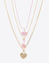 4-Piece Zinc Alloy Pendant Necklace