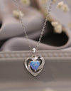 Opal Heart Pendant Necklace