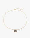 Evil Eye Pendant Gold Plated Chain Necklace