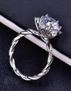 3 Carat Moissanite Twisted Ring