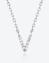 V To Z Zircon 925 Sterling Silver Necklace