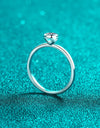 Moissanite Rhodium-Plated Solitaire Ring