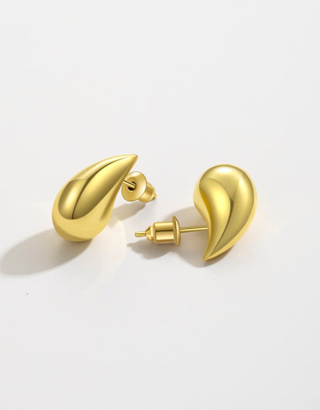 Water Drop Brass Earrings