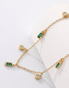 18K Gold Plated Multi-Charm Chain Necklace