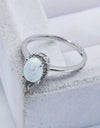 925 Sterling Silver 4-Prong Opal Ring